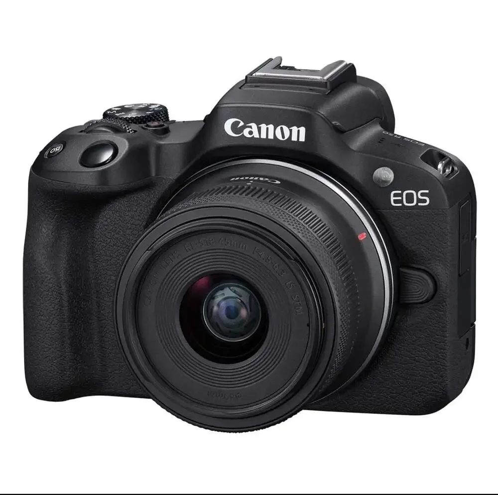 Canon EOS R50 Content Creator Kit with RF-S 18-45mm Lens, Stereo Mic, and Tripod